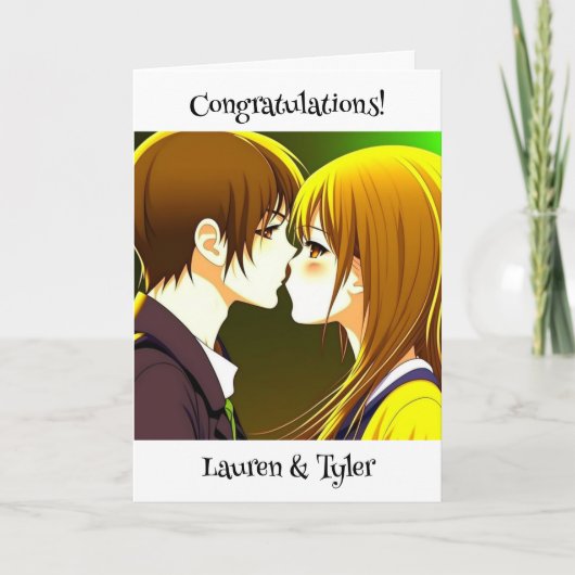 Gefeliciteerd gepersonaliseerde bruiloft kaart (Voorkant)