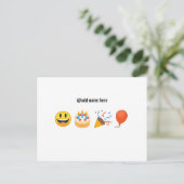 Gefeliciteerd | Gepersonaliseerde Emoji-ansichtkaa Briefkaart (Staand voorkant)