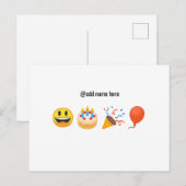 Gefeliciteerd | Gepersonaliseerde Emoji-ansichtkaa Briefkaart (Voorkant / Achterkant)