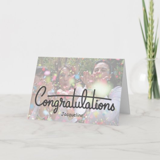 Gefeliciteerd Gepersonaliseerde Kaart (Voorkant)