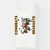 Gefeliciteerd Geslaagd 1.6x3 Vinyl Banner (Verticaal)