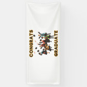 Gefeliciteerd Geslaagd 2.5x6 Vinyl Banner (Verticaal)
