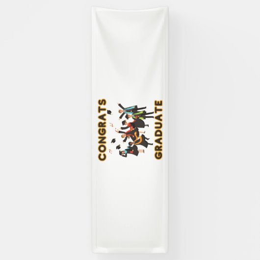 Gefeliciteerd Geslaagd 2.5x8 Vinyl Banner (Verticaal)