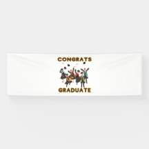 Gefeliciteerd Geslaagd 2.5x8 Vinyl Banner