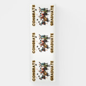 Gefeliciteerd Geslaagd 4x12 Vinyl Banner (Verticaal)