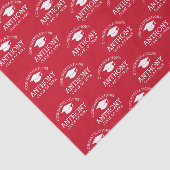 Gefeliciteerd Geslaagd Afstudeerhoed rood wit Tissuepapier (Detail)