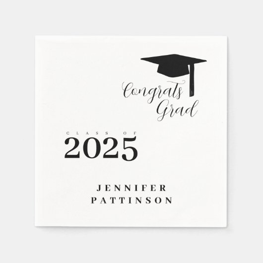 Gefeliciteerd Geslaagd Jaar Afstuderen Servet (Voorkant)