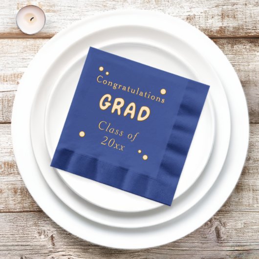 Gefeliciteerd Geslaagd Jaar Folie Servetten (Insitu)