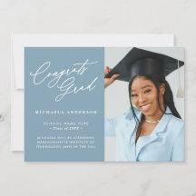 Gefeliciteerd Geslaagd Modern Schrift Foto Afstude