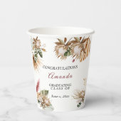 Gefeliciteerd Geslaagd Tropische Koningsprotea Papieren Bekers (Achterkant)