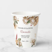 Gefeliciteerd Geslaagd Tropische Koningsprotea Papieren Bekers (Voorkant)