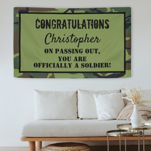 Gefeliciteerd Geslaagde Soldaat Spandoek