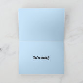 Gefeliciteerd Gesynchroniseerd Zwemmen Blauw Kaart (Binnen)