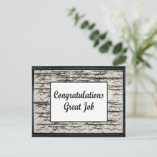 Gefeliciteerd Geweldig werk Briefkaart (Staand voorkant)