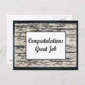 Gefeliciteerd Geweldig werk Briefkaart (Voorkant / Achterkant)