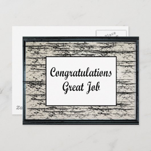 Gefeliciteerd Geweldig werk Briefkaart (Voorkant / Achterkant)