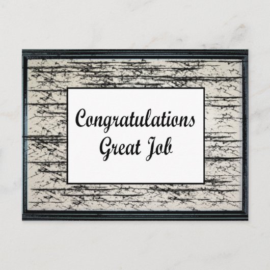 Gefeliciteerd Geweldig werk Briefkaart (Voorkant)