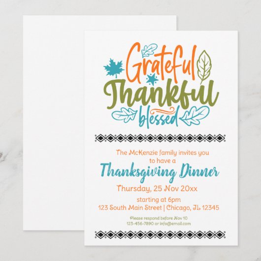 Gefeliciteerd, gezegend kaart (Voorkant / Achterkant)