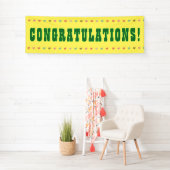 Gefeliciteerd - Giant Word op een banner (Insitu)