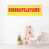 Gefeliciteerd - Giant Word op een banner (Insitu)