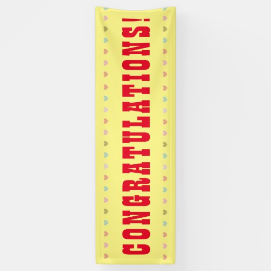 Gefeliciteerd - Giant Word op een banner (Verticaal)