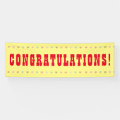 Gefeliciteerd - Giant Word op een banner (Horizontaal)