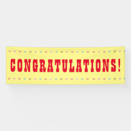 Gefeliciteerd - Giant Word op een banner