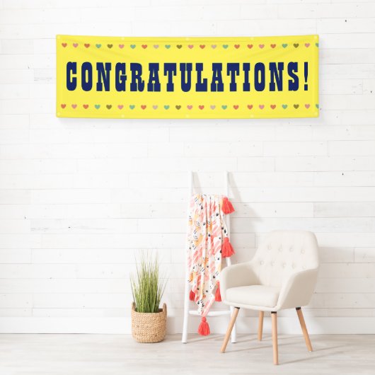 Gefeliciteerd - Giant Word op een Spandoek (Insitu)