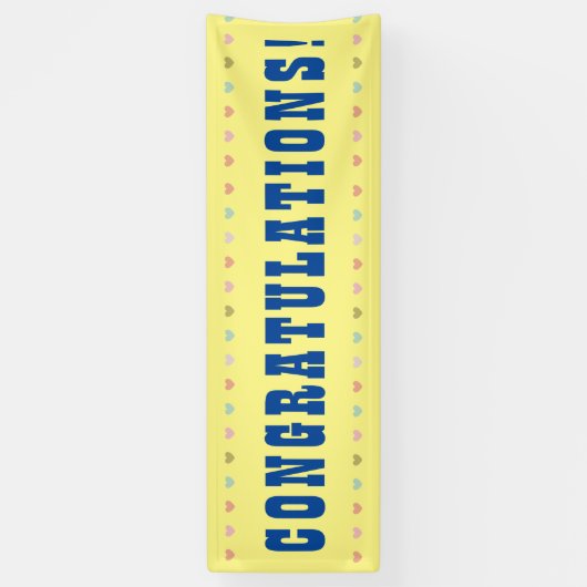 Gefeliciteerd - Giant Word op een Spandoek (Verticaal)