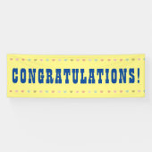 Gefeliciteerd - Giant Word op een Spandoek (Horizontaal)