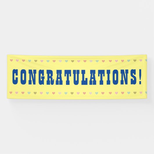 Gefeliciteerd - Giant Word op een Spandoek (Horizontaal)