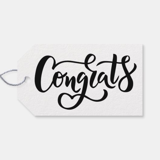 Gefeliciteerd Gift Labels Cadeaulabel (Achterkant Horizontaal)