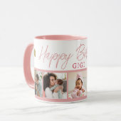 Gefeliciteerd Gigi 5 Foto Collage Roze Mok (Voorkant links)
