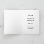 Gefeliciteerd, Girl Baby Modern Roze Stork Card Kaart (Binnen)