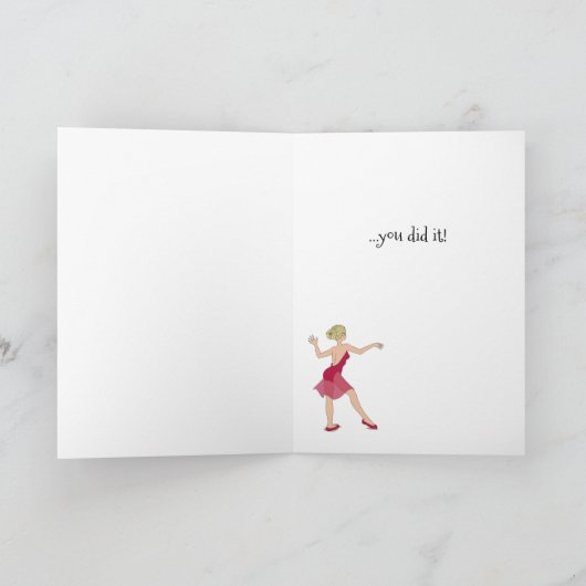 Gefeliciteerd, Girl DansKaart Kaart (Binnen)