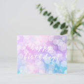 Gefeliciteerd! Glamoureuze Paarse Bokeh schittert Briefkaart (Staand voorkant)