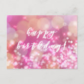 Gefeliciteerd! Glamoureuze Roze Glitters Ansichtka Briefkaart (Voorkant)