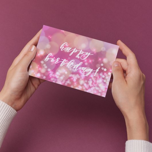 Gefeliciteerd! Glamoureuze Roze Glitters Ansichtka Briefkaart