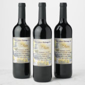 Gefeliciteerd Glas Witte Wijn & Druiven Landelijk Etiket (Flessen)