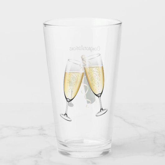 Gefeliciteerd Glass Cup Glas (Achterkant)
