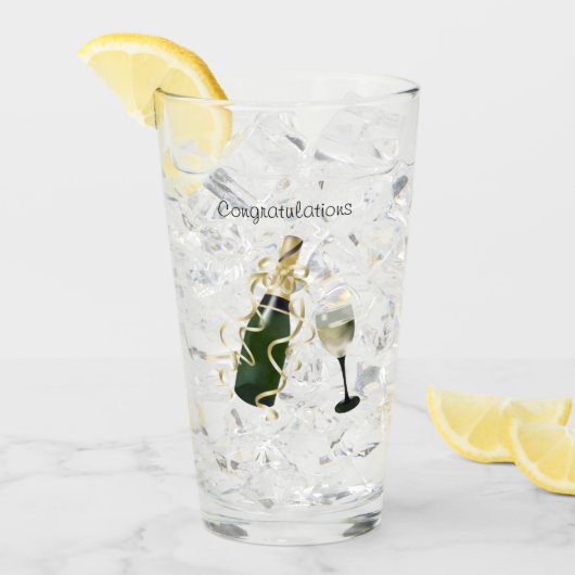 Gefeliciteerd Glass Cup Glas (Voorkant ijs)