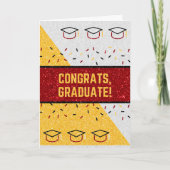 Gefeliciteerd Glitter Afstuderen Kaart (Voorkant)