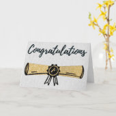 Gefeliciteerd Glitter Diploma Afstudeerkaart Kaart (Gele Bloem)