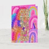 Gefeliciteerd Glitter Kaart (Voorkant)
