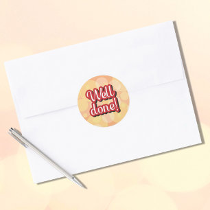 Gefeliciteerd, goed geklaard Klassieke Sticker