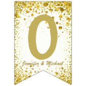 ☆ GEFELICITEERD ☆ Gold Confetti Vlaggetjes (Tweede vlag)