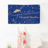 Gefeliciteerd, Gold en Blue Afstuderen Banner (Insitu)