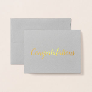 Gefeliciteerd Gold Foil Brush Folie Kaarten