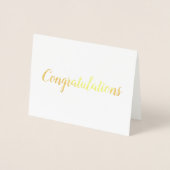 Gefeliciteerd Gold Foil Brush Folie Kaarten (Voorkant)