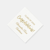 Gefeliciteerd Gold Foil en White Elegant Servetten (Hoek)